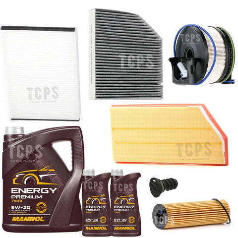 FOR MERCEDES C220D W205 COMPLETE SERVICE KIT WITH 7L MANNOL 7908