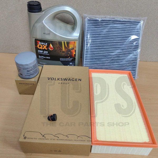 FOR AUDI A3 1.0 30 TFSI MK4 8Y GENUINE SERVICE KIT WITH 5L 0W20 TRIPLE QX OIL