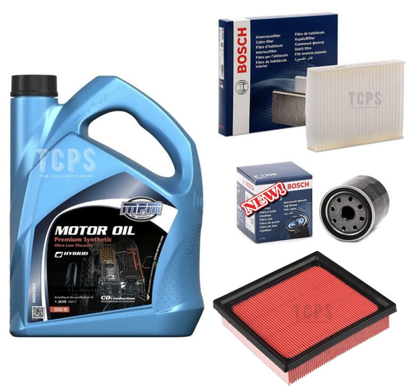 FOR TOYOT YARIS MK4 2020+ BOSCH SERVICE KIT 5L MPM 0W-8 OIL & AIR OIL CABIN NEW
