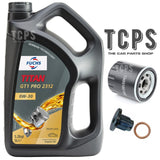 FOR CITROEN DS3 1.2 PURETECH MK1 OIL CHANGE SERVICE KIT 5L 0W30 & FILTER & PLUG