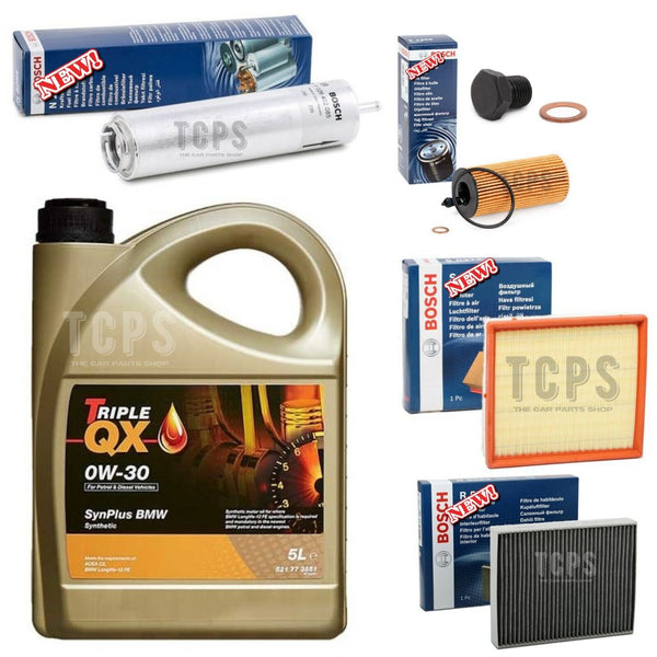 FOR BMW 220D MSPORT F22 FULL BOSCH SERVICE KIT + 5L SHELL 0W30 LONGLIFE