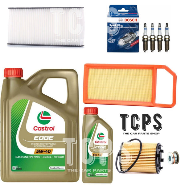 FOR CITROEN C5 2L PETROL 2001+ FULL SERVICE KIT 5L CASTROL AIR OIL CABIN PLUGS
