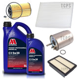 FOR HYNUDAI i30 1.6 CDRi MK3 FULL SERVICE KIT L MILLERS + AIR OIL POLLEN FUEL