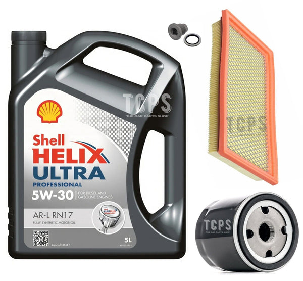 FITS NISSAN QASHQAI 1.5 DCI 10-13 SERVICE KIT 5L SHELL C4 5W30 & AIR OIL FILTER