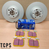FOR BMW 420D GRAN COUPE F36 FRONT COATED DISCS 340MM (VENTED) & PADS + SENSOR