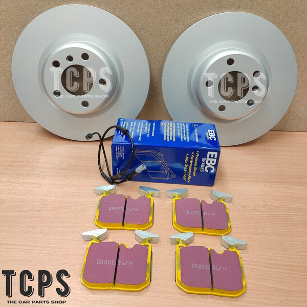 FOR BMW 420D GRAN COUPE F36 FRONT COATED DISCS 340MM (VENTED) & PADS + SENSOR