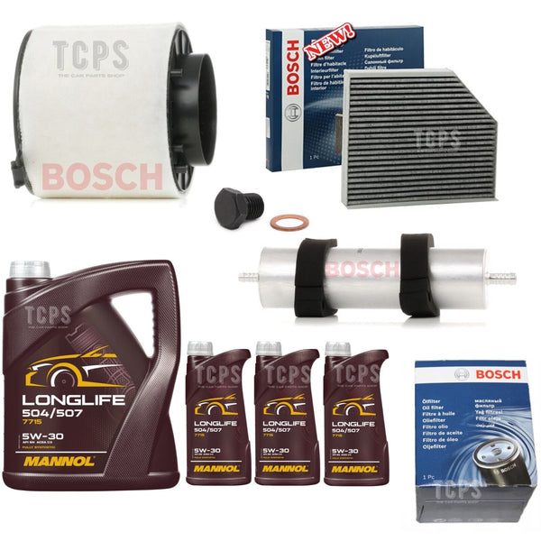 FOR AUDI A4 MK4 8K 3.0 TDI 2008+ FULL BOSCH SERVICE KIT 8L MANNOL 7715