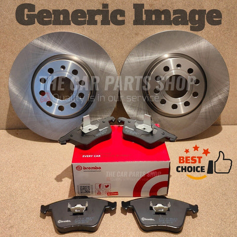 FITS AUDI A4 2.0 TDI B9 MK5 REAR BREMBO BRAKE DISCS 300MM SOLID & BREMBO PADS