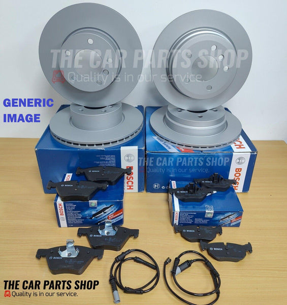FOR BMW 116D SPORT F20 BOSCH FRONT REAR BRAKE DISCS BOSCH PADS & SENSORS NEW