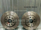 FOR VAUXHALL INSIGNIA 2.0 CDTI MK1 DRILLED GROOVED REAR BRAKE DISCS 292MM SOLID
