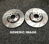 FOR VAUXHALL INSIGNIA 2.0 CDTI MK1 DRILLED FRONT BRAKE DISCS PAIR 296MM