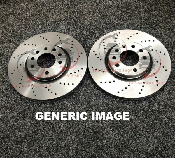 FOR VAUXHALL INSIGNIA 2.0 CDTI MK1 DRILLED FRONT BRAKE DISCS PAIR 296MM