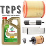FOR AUDI A6 2.0 TDI MK3 SERVICE KIT 5L CASTROL & AIR FUEL OIL CABIN PLUG