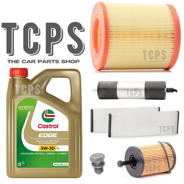 FOR AUDI A6 2.0 TDI MK3 SERVICE KIT 5L CASTROL & AIR FUEL OIL CABIN PLUG