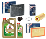 TO FIT AUDI TT 2.0 TFSI MK3 2014+ BOSCH SERVICE KIT 6L CASTROL AIR OIL POLLEN