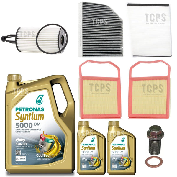 FOR MERCEDES C-CLASS AMG C43 3.0 C205 SERVICE KIT 7L PETRONAS AND NEW FILTERS