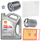FOR SEAT TOLEDO 1.4 TDI MK4 FULL SERVICE KIT 5L SHELL HX8 + AIR FUEL OIL POLLEN
