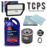 FOR HYUNDAI i30 1.4 PETROL ACTIVE MK2 BOSCH SERVICE KIT 5L MILLERS AIR OILPOLLEN