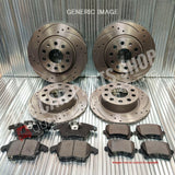 FOR BMW 420D GRAN COUPE F36 FULL DRILLED GROOVED BRAKE DISCS & PADS + SENSORS