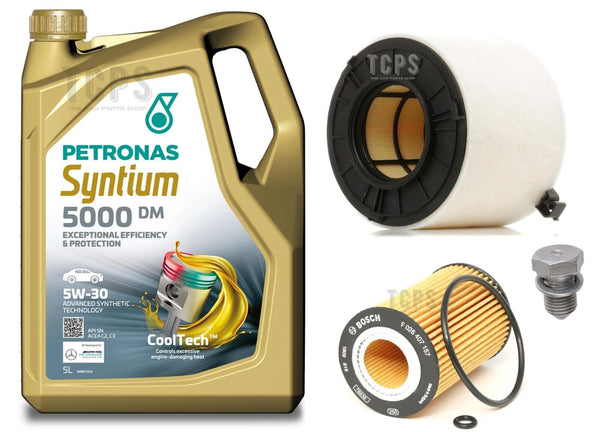 FOR AUDI A4 AVANT MK4 2.0 TDI B8 BOSCH SERVICE KIT 5L PETRONAS & AIR OIL FILTER