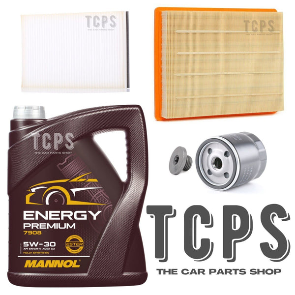 FOR VAUXHALL ASTRA VXR MK5 2.0 2004+ SERVICE KIT 5L MANNOL & AIR OIL POLLEN PLUG