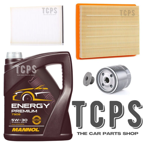 FOR VAUXHALL ASTRA VXR MK5 2.0 2004+ SERVICE KIT 5L MANNOL & AIR OIL POLLEN PLUG