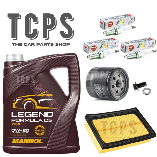 FOR TOYOTA AYGO 1.0 VVTI X-TREND MK2 PETROL SERVICE KIT 0W20 OIL & AIR OIL PLUGS