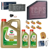 FOR BMW 525i E60 BOSCH SERVICE KIT 7L CASTROL K&N FILTER NGK SPARK PLUGS FILTERS