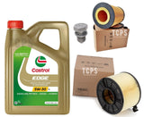 FOR AUDI A4 MK5 2.0 TDI (B9) GENUINE  SERVICE KIT 5L CASTROL & AIR OIL FILTER