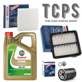 FOR HONDA JAZZ 1.4 PETROL BOSCH SERVICE KIT 4L CASTROL 0W20 BOSCH AIR OIL CABIN