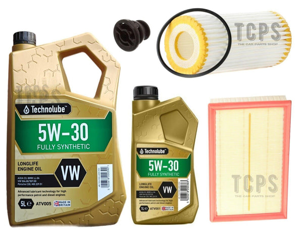 FITS SEAT LEON 1.8 2.0 TSI 2012+ SERVICE KIT 6L 5W30 & AIR OIL FILTER KIT