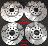 FOR AUDI A4 2.0 40 TDI B9 MK5 DRILLED FRONT REAR BRAKE DISCS & PADS BRAND NEW