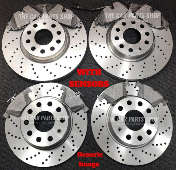 FOR AUDI A4 2.0 40 TDI B9 MK5 DRILLED FRONT REAR BRAKE DISCS & PADS BRAND NEW