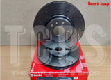 FOR AUDI A5 2.0 BREMBO DRILLED FRONT DISCS 318MM BRAND NEW