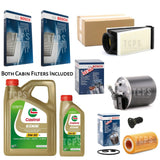 FOR MERCEDES C220D W205 BOSCH SERVICE KIT 6L CASTROL OIL & BOSCH FILTERS KIT