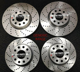 FOR VW GTI TSI MK7 DRILLED FRONT & REAR BRAKE DISCS ONLY NEW