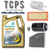 FOR AUDI A3 1.8 TFSI SPORT 8P MK2 FULL SERVICE KIT PETRONAS 5L OIL BOSCH PLUGS