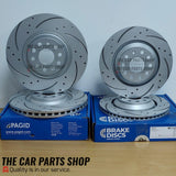 FOR AUDI A4 MK3 3.0 TDI PAGID DRILLED GROOVED FRONT REAR BRAKE DISCS 314 300 mm