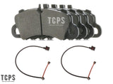 FOR PORSCHE CAYENNE 4.0 V8 959 FRONT BRAKE PADS SET AND TWO SENSORS