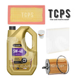 FOR FIAT 500 TWINAIR PLUS 2007+ 5L 5W40 OIL AIR OIL CABIN FILTER SERVICE KIT NEW