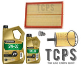 FOR AUDI TT 3.2 V6 MK2 SERVICE KIT 6L TECHNOLUBE 5W30 AND AIR OIL FILTER PLUG