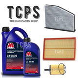 FOR AUDI TT 3.2 V6 MK2 FULL SERVICE KIT 6L 5W30 AIR OIL CABIN  FILTERS KIT NEW