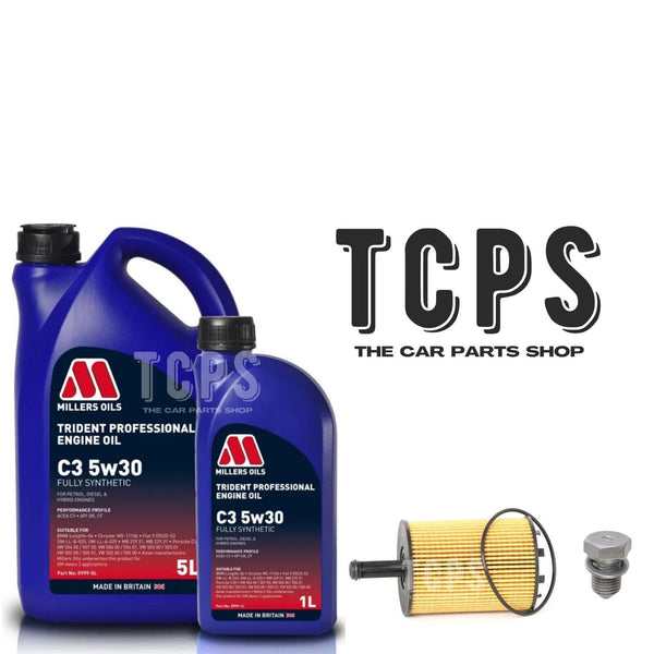 FOR AUDI TT 3.2 V6 MK2 FULL SERVICE KIT 6L MILLERS 5W30 AND OIL FILTER SUMP PLUG