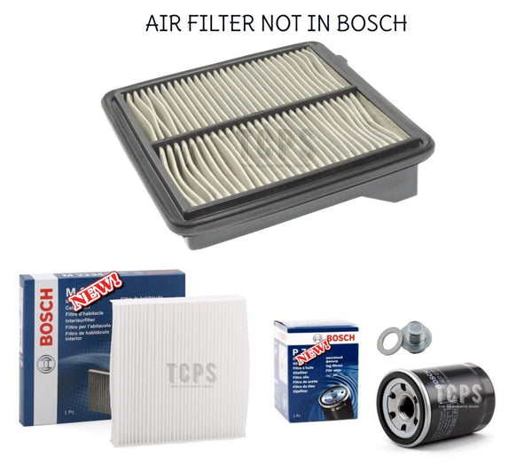 FOR HONDA CIVIC 1.3 MK8 HYBRID BOSCH SERVICE FILTER KIT SUMP PLUG