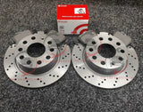 TO FIT AUDI A1 1.0 TFSI MK2 3-HOLE DRILLED FRONT BRAKE DISCS 276MM & BREMBO PADS