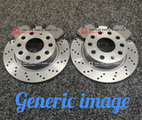 TO FIT AUDI A1 1.0 TFSI MK2 NEW DRILLED BRAKE DISCS 232MM REAR PADS INCLUDED