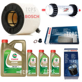 FITS AUDI A4 3.0 TDI V6 MK5 BOSCH SERVICE KIT 7L CASTROL EDGE 508-509 0W20