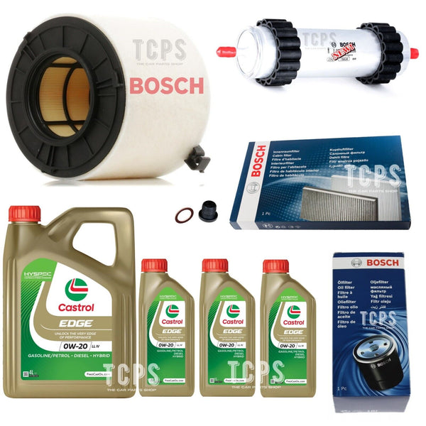 FITS AUDI A4 3.0 TDI V6 MK5 BOSCH SERVICE KIT 7L CASTROL EDGE 508-509 0W20