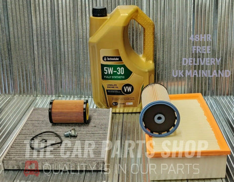 FOR SKODA KAROQ 2.0 TDI 2017+ 5L SERVICE KIT AIR OIL CABIN FUEL FILTERS