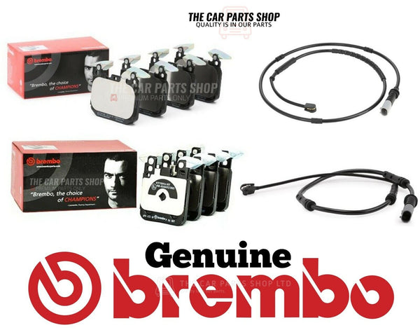 FITS BMW 320D MSPORT F31 FRONT & REAR BREMBO BRAKE PADS + NEW SENSORS